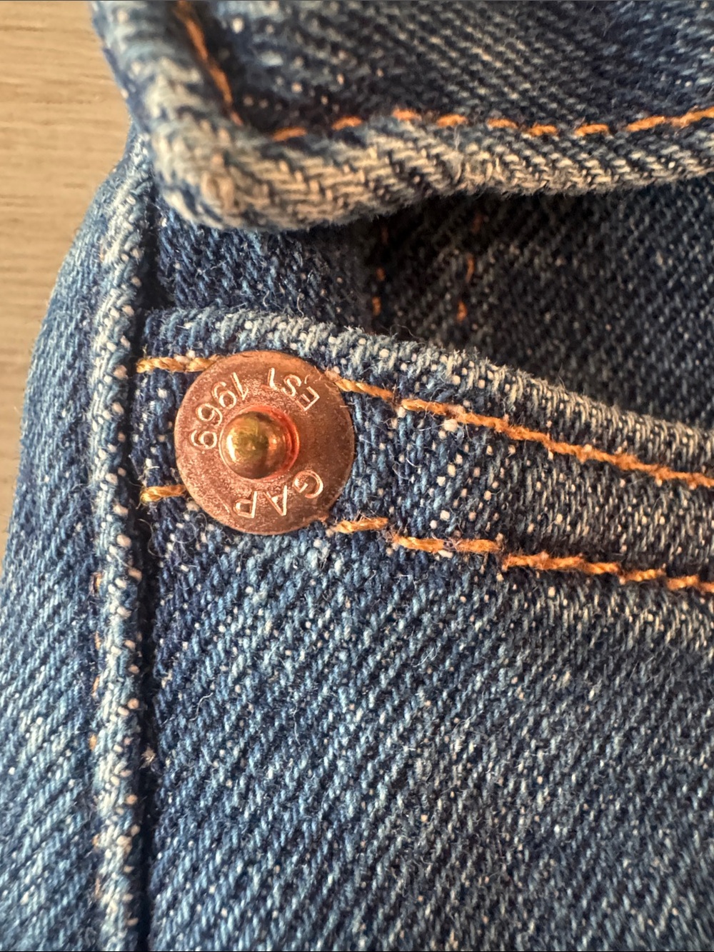 GAP Jeans - Indigo, Wide Leg, Raw Edge, High-Rise, Self Belt - Picture 9 of 13